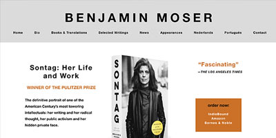 Ben Moser pulitzer prize winning author of Sontag